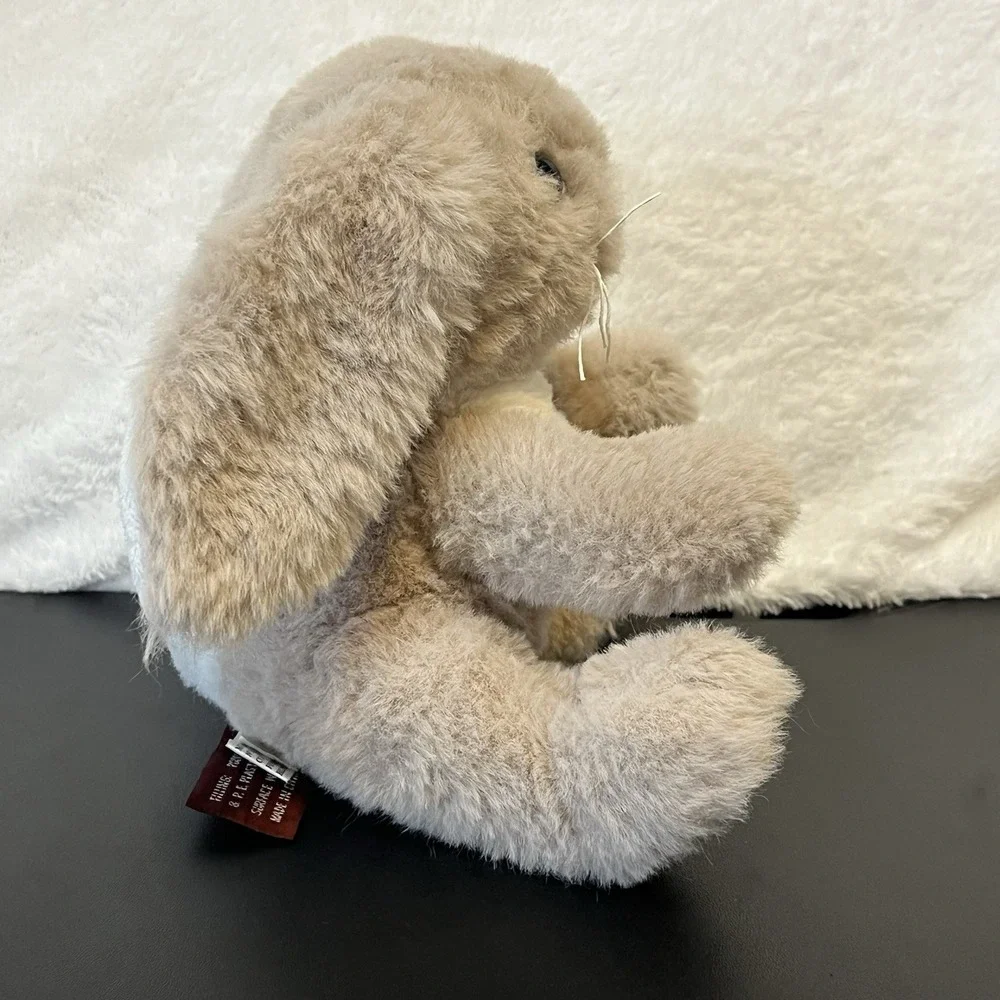 Bunny Rabbit Plush Bearington Collection Floppy Ears Brown White Stuffed Animal